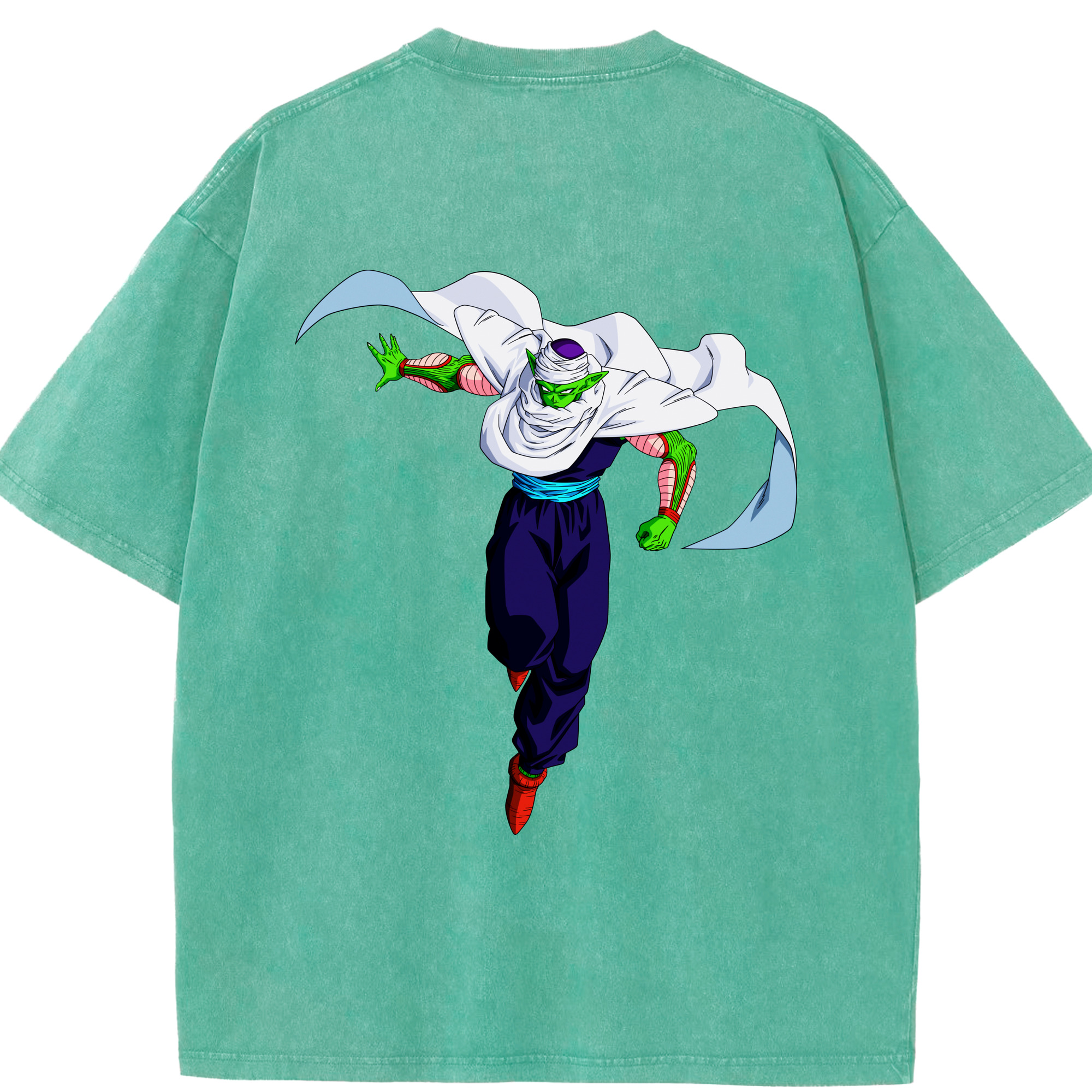 （画像用） ドラゴンボール ピッコロ DRAGON BALL Piccolo 綿100% ヴィンテージ風 半袖Tシャツ（背面プリント）